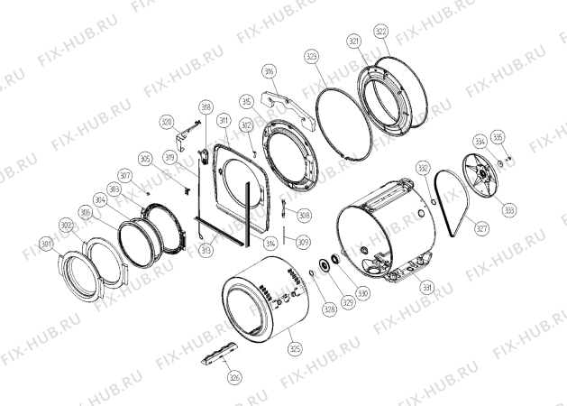 Схема №1 WASL3MW с изображением Другое для стиралки Aeg 4006096814